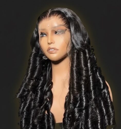 400g/24 inches Natural Color Diana luxury bounce - Bounce Human Hair Wig Lagos Nigeria