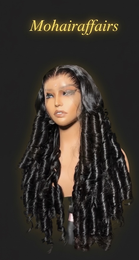 400g/24 inches Natural Color Diana luxury bounce - Bounce Human Hair Wig Lagos Nigeria