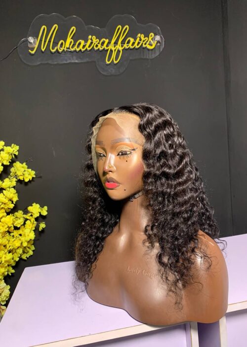 DD/14 inches Natural color 13×4 frontal Diva deepwave unit