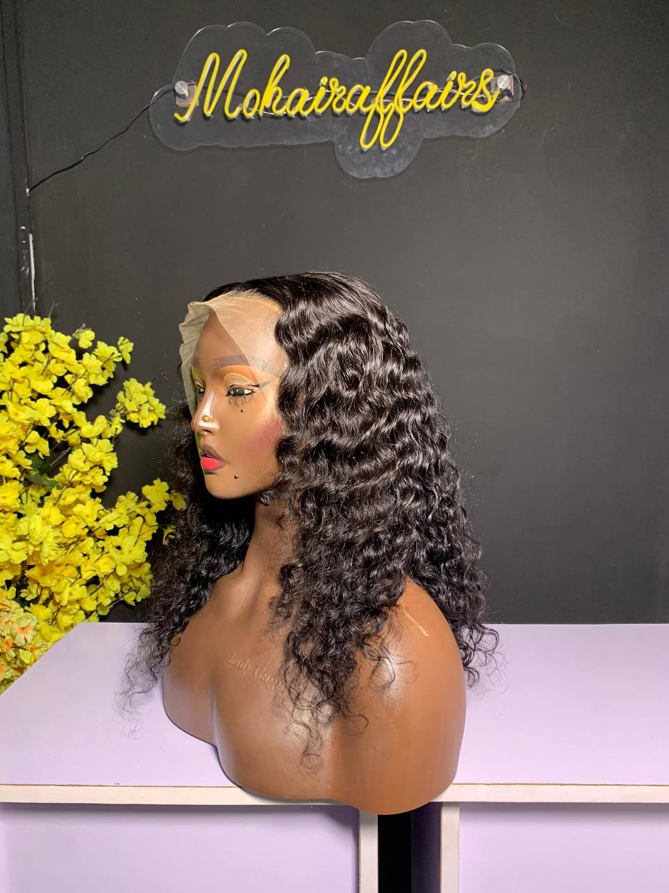 DD/16" inches Natural color 13x4 frontal Diva deepwave unit - Deepwave Human Hair Wig Lagos Nigeria
