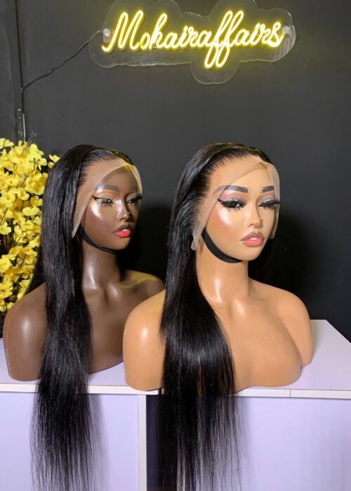 DD/18 inches Natural color 13×4 frontal Lily Straight Unit
