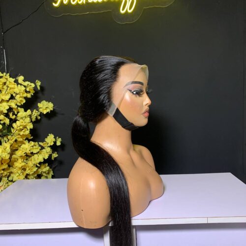 DD/28 inches Natural color 13×4 frontal Lily Straight Unit - Virgin Straight Human Hair Wig Lagos Nigeria