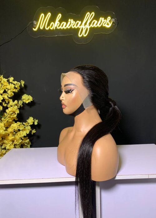 DD/24 inches Natural color 13×4 frontal Lily Straight Unit